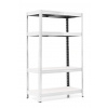 Policový regál Trestles RH 1500x1000x400, nosnosť 1400 kg, 4 police Farba: pozink, Typ police: biela HDF 5 mm