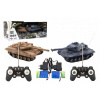 Tank RC 2 ks 25 cm tanková bitva+dobíjecí pack 27MHZ a 40MHz se zvukem se světlem