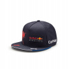 šiltovka Red Bull RACING Max Verstappen, plochý šilt, modrá