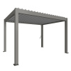 Biohort pergola 4x3 404,5 x 312 cm, kremeňovo sivá metalická / strieborná metalická (lamely) B489420