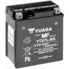 Motobaterie 12V, YTX7L-BS, 6,3Ah, 100A, bezúdržbová MF AGM 115x72x132, YUASA originál (vč. balení elektrolytu)