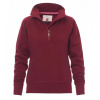 PAYPER MIAMI+ LADY 000002-0001 / Dámska mikina s polozipsom - bordeaux M