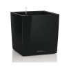 Kvetináč Lechuza Cube Premium All-in-One set čierny lesklý 50x50x50 cm