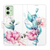 Flip pouzdro iSaprio na mobil Motorola Moto G54 5G - Beautiful Flower s kapsičkami na karty (Knížkové flipové pouzdro iSaprio pro mobil Motorola Moto G54 5G - Beautiful Flower - elegantní obal s kapsa
