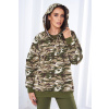 3-dielny set - khaki + ecru (Dámska súprava - mikina + top + legíny)
