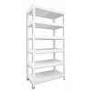 Kovový regál policový Biedrax 50 x 75 x 180 cm, biely - 6 políc biele lamino 12mm