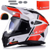 Motocyklová prilba LS2 MX702 PIONEER II HILL biela červená ATV QUAD CROSS ENDURO