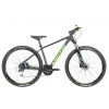 KENZEL Bicykel Q KJU: 100 matný čierny/zelený, Veľkosť kolesa 29”, Veľkosť rámu 15”