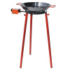 Set horák L20 Paella 20 cm dva okruhy, stojan a panva leštená oceľ 30 cm (Ideálny varič na varenie nielen pod šírym nebom)