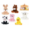 Mikro trading Zvířátko farma plyšové - 14 cm - 6 druhů