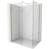 Mexen Kioto-X sprchová stena Walk-in 100 x 100 cm, transparent 10 mm, zlatá - 800-100-202-50-00-100-X