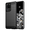 Techsuit Carbon Silicone kryt na Samsung Galaxy S20 Ultra 4G / S20 Ultra 5G – čierny KF23383