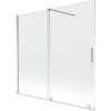 Mexen Velar vaňová clona 2-krídlová posuvná 170 x 150 cm, transparentná, chróm - 896-170-000-01-01