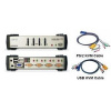 ATEN 4port KVMP USB+PS/2, USB HUB, audio, 1.2m CS-1734B