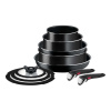 Hliníková súprava riadu 10 ks INGENIO EASY COOK & CLEAN BLAC L1549042 – Tefal
