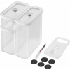 Vákuové nádoby Fresh & Save Cube s náplňou, štítkami a kriedovou fixou M 10 dielov