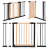 Bezpečnostná zábrana, 74-130 cm, na schody a dvere, kov a drevo, prídavné panely