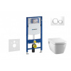 GEBERIT - Duofix Modul na závesné WC s tlačidlom Sigma20, biela/lesklý chróm + Tece One - sprchovacia toaleta a doska, Rimless, SoftClose 111.300.00.5 NT4