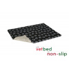 Vetbed® protišmykový čierny so šedými packami 100 x 150 cm