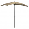 zahrada-XL Záhradný slnečník s tyčou 200x130 cm sivohnedý 315554