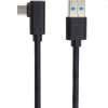 PremiumCord Kabel USB typ CM zahnutý konektor 90° - USB 3.0 AM, 1m ku31cz1bk