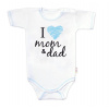 Body krátky rukáv Baby Nellys, I love mom & dad, kluk, veľ. 74 Baby Nellys