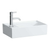 LAUFEN Umývadielko KARTELL by Laufen, Ľ 460x280 mm, bez prepadu, 1 otvor pre batériu, biela