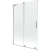Mexen Velar L sprchová zástena so 2 krídlami, posuvná 120 x 150 cm, transparentná, brúsený nikel - 896-120-003-01-97