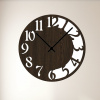 drevo zivota Nástenné hodiny CLOCK Farebný dekor: Wenge, Farba ručičiek: Černé, Velikost hodin: 60x60