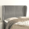 vidaXL Čelo postele so záhybmi bledosivé 147x23x118/128 cm zamat - Sivá - 163551-97983