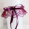 Podväzok s mašličkou Lace Garter fialová