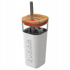 QUOKKA LIQUID-CUBE Sklenený pohár so silikónovým povrchom TOUCANS 40050 540 ml