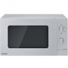 Panasonic NN-SM23QM kompaktná mikrovlnná rúra (800W, 5 úrovní výkonu, otočný tanier s priemerom 255 mm, ovládanie otočným voličom), strieborná