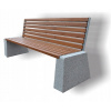 Lavička z umývaného betónu parková mestská záhrada SAN ANTONIO 186 cm (Umývaná betónová parková mestská záhradná lavička SAN ANTONIO 186 cm)