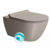 GSI - PURA závesná WC misa, Swirlflush, 36x55cm, tortora dual-mat 881505