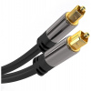 Kábel PremiumCord Toslink M/M, 6 mm, 5 m, čierny
