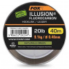 Fox Fluorocarbon Edges Illusion Hooklink Leader Naturals Green 40 m 0,40 mm 9,1 kg