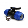 Ventil na PE 20 mm s kovovou guľou