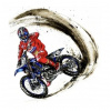 CUKROVÁ TLAČ jedlý obrázok na tortu Cukrová hmota Cross Motocross pitbike 1 + MENO