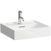 LAUFEN Kartell závesné umývadlo s otvorom, s prepadom, 500 x 460 mm, biela, H8103320001041