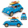 Konštrukčné kocky RETRO AUTO MODRÝ GARBUS | auto 1160el 1160PCS