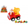 Teddies Auto stavebné plast 10-12cm na zotrvačník mix druhov 12ks v boxe