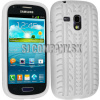 Silikónový obal Samsung Galaxy S III Mini – Tire – biela