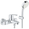 GROHE Eurostyle Cosmopolitan páková vaňová batéria nástenná, ručná sprcha 2jet priemer 100 mm, sprchový držiak a sprchová hadica 150 cm, chróm, 3359220A