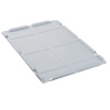 Nasazovacie veko na euro prepravku classic-line B, PP, 600 x 400 x 14 mm, sivé