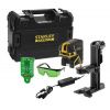 Stanley FatMax 5bodový a křížový laser, Li-Ion baterie, zelený paprsek FMHT77598-1