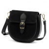 Dámska kožená kabelka cez rameno Luka 25-045 čierna 19,5 x 18 x 10 cm