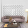 Nástenné panely Vidaxl 3D 24 ks 50 x 50 cm origami biele 6 m²