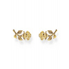 Thomas Sabo H2314-413-39 Gold-plated Stud Earrings Roses Romance