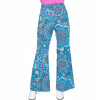 Dámske nohavice 60 70 roky modrá mandala L/XL